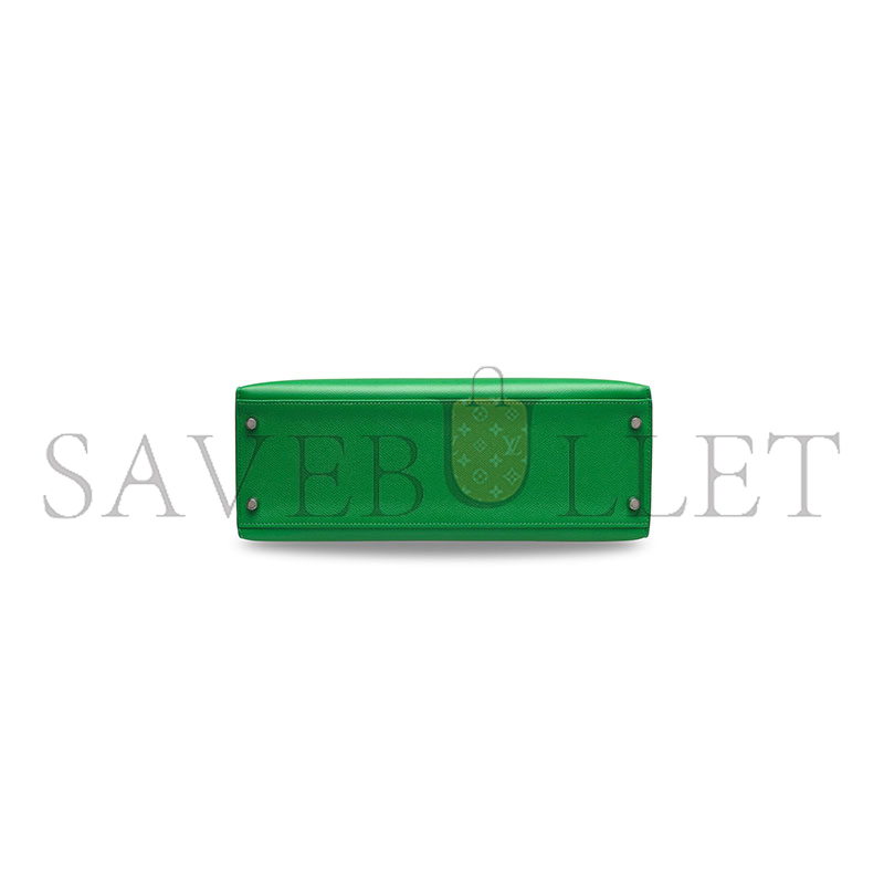 HERMES KELLY 32 EPSOM VERT BAMBOO PALLADIUM HARDWARE (32*23*10cm)